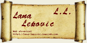 Lana Lepović vizit kartica